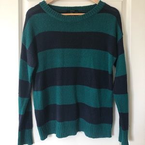 Blue/green striped sweater